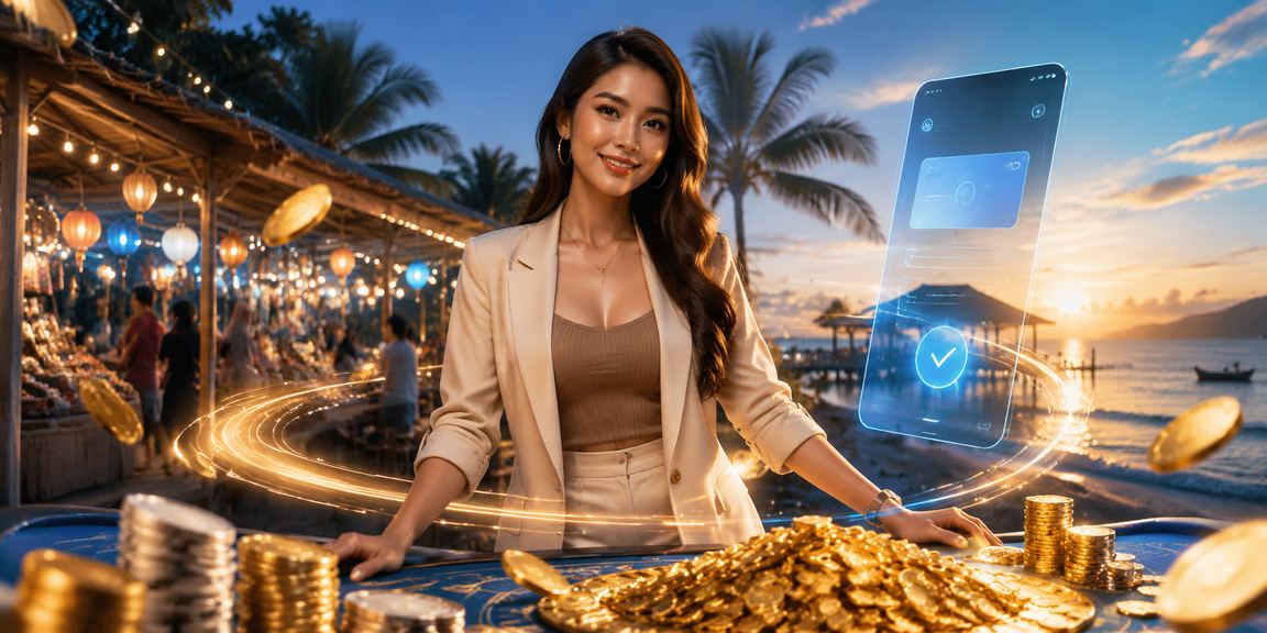 Suasana meja kasino Blackjack dalam talian Malaysia dengan kad dan cip di atas meja permainan